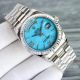 New Rolex Day Date Turquoise Roman Dial M128238 Stainless Steel Copy Watch 36mm (9)_th.jpg